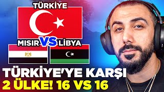 TÜRKİYE VS LİBYA VE MISIR 2 ÜLKEYE KARŞI 16 VS 16 TURNUVASI TAVA ATTI OLAY ÇIKTI  PUBG MOBILE [upl. by Fitzhugh39]