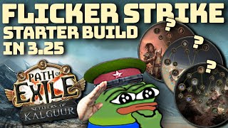 MY STARTER FLICKER STRIKE BUILD IN 325SLAYER WARDEN BERSERKER PATH OF EXILE SETTLER OF KAALGUR [upl. by Shaina970]