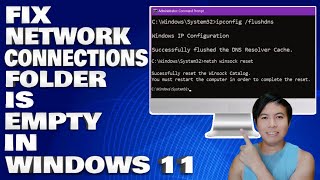 How To Fix Network Connections Folder Is Empty in Windows 1011 [upl. by Ahsiuqat]