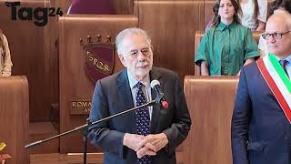 Francis Ford Coppola riceve la Lupa Capitolina in Campidoglio “Dico grazie ai miei nonni” [upl. by Newton]