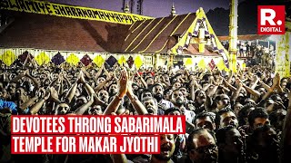 Devotees throng Keralas Pamba to see Makara Jyothi at Sabarimala temple [upl. by Held]