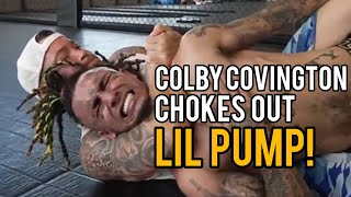 Colby Covington Chokes Lil Pump UNCONSCIOUS [upl. by Selrac]