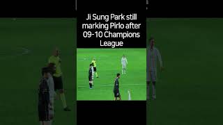 Ji Sung Park marking Pirlo after 0910 Champions League manchesterunited pirlo epl highlights [upl. by Adnah]