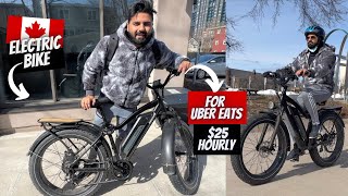 How Students Make 25 Hourly in Canada  Uber Eats on Cycle  Himiway Electric Bike [upl. by Reivax783]