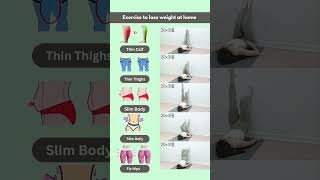 Exercise to lose weight at home🏠 loseweight exercise workout weightloss bellyfat motivation [upl. by Namyh87]