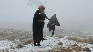 Saudis make the most of rare snowfall on Tabuk mountain  AFP [upl. by Signe534]