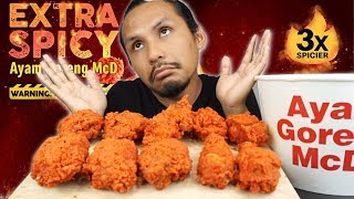 aku telan 10 ketul Ayam Goreng McD 3x spicy mukbang malaysia [upl. by Lundgren983]