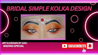 BRIDAL SIMPLE KOLKA DESIGN  নববধূর কলকা ডিজাইন art kolka simple artampdesignbyanu [upl. by Fayola]