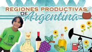 Provincias PRODUCTIVAS de Argentina para niños [upl. by Vergne631]