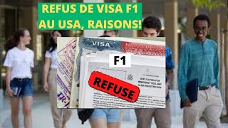 Pourquoi on vous refuse le visa Etudiant pour les USA raisons de refus et comment les éviter [upl. by Tal]