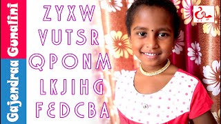 Alphabets az in Backwards  Reverse Alphabetical order  ABCD Video for KIDS [upl. by Ennayr]