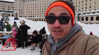 Road Trip to Lake Louise and first time ice skating Vlog 2 [upl. by Yendyc]