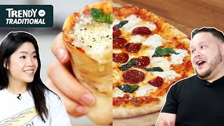 Trendy Vs Traditional Pizza • Tasty [upl. by Adliwa125]