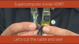 Supercomputer inside HDMI cable Lets cut the cable and see mCable [upl. by Yecnay721]