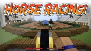 Minecraft Horse Race With Skyzm and BdoubleO [upl. by Dick]