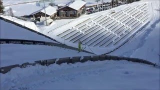 Eddie the Eagle leaps the Olympic 90m in Courchevel [upl. by Thekla]