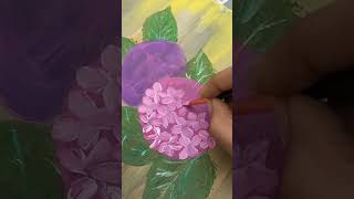 Hydrangea flower easy acrylic paintinghow to draw hydrangea easily with acrylic paint hydrangeas [upl. by Hedberg323]