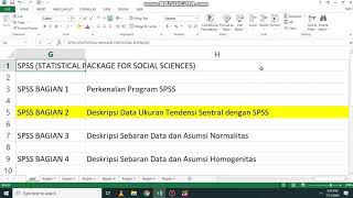 Statistika Eps09 Deskripsi Data Ukuran Tendensi Sentral dengan SPSS [upl. by Anaiv]