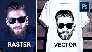 How to Convert Raster Image into Vector in Photoshop [upl. by Kirbie]