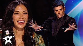 Funny Magician Tickles Nicole Scherzinger on Australias Got Talent 2019  Magicians Got Talent [upl. by Hsaka148]