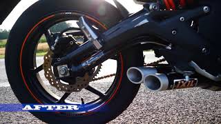 Kawasaki ER6n 2016 Exhaust IXIL I3x hyperlow [upl. by Guillemette]