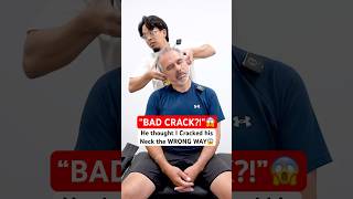 I Cracked him WRONG😱 neckpain Chiropractic Trending Short [upl. by Llerdnod]