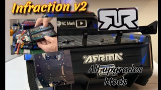 Arrma infraction v2 all upgrades and mods [upl. by Egidio899]