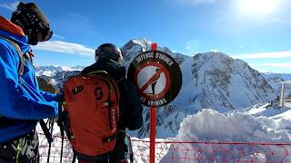 Epic 8km ski run from top of Aiguille Rouge to Villaroger Les Arcs Paradiski France Jan 2019 [upl. by Anod]