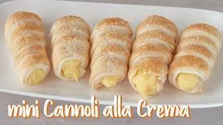 MINI CANNOLI ALLA CREMA Ricetta Facile  Fatto in Casa da Benedetta [upl. by Laeira]