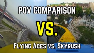 Skyrush Vs Flying Aces POV COMPARISON [upl. by Leland446]