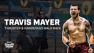 Travis Mayers Heavy Handstand Reverse Fran [upl. by Anol382]