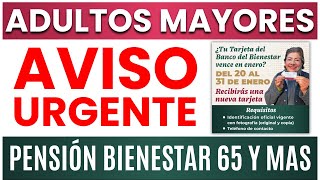 🔔PLAZO DETERMINADO ADULTOS MAYORES🔔CAMBIO TARJETA  ÚLTIMOS PAGOS Pensión Bienestar 65 y Mas 💥 [upl. by Cirala]