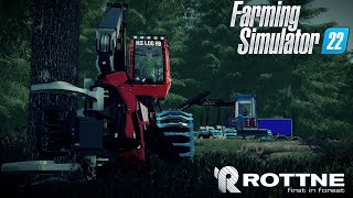 FS22 Forestry Rottne Smv Rapid mod showcase Realistic sound [upl. by Llebasi]