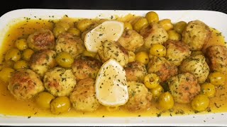 Boulettes de poulet haché aux olives recette facile et rapide [upl. by Otrevogir]