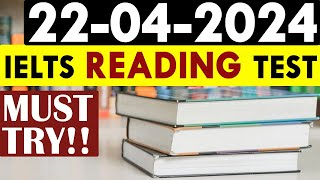 IELTS Reading Test 2024 with Answers  22042024 [upl. by Damara318]