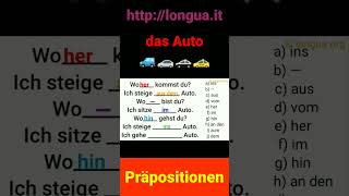 das Auto aus dem Auto vom Auto im Auto zum Auto ins Auto gehen sitzen aussteigen einsteigen [upl. by Iznik626]