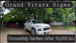 Grand Vitara Sigma Ownership Review After 10000 km  Rohit Vats [upl. by Ebbie]