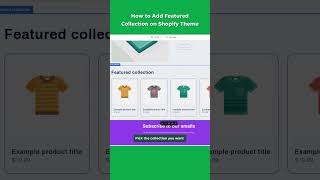 How to Add Featured Collection on Shopify Theme shopifytutorialforbeginners shopify [upl. by Tram239]