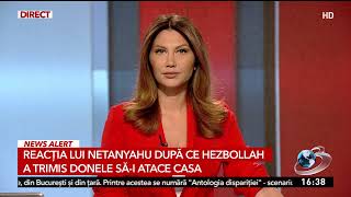 Reacţia lui Netanyahu după ce Hezbollah a trimis dronele săi atace casa „Vor plăti un preț mare [upl. by Anais547]