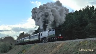 34070 Manston Erupts At Creech Bottom [upl. by Hally891]