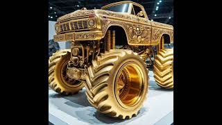 Monster Trucks Made of CRAZY Things  Gold Glass Tree Branches ai monstertruck [upl. by Theodosia]