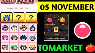 Tomarket Airdrop Daily Combo 5 November  Tomato Daily Combo Today  Tomarket daily combo card [upl. by Anirres499]