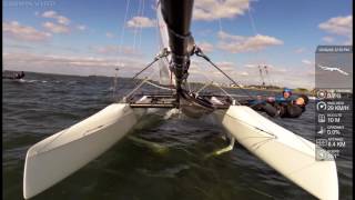 Nacra 17 Testing  Boat on Boat upwind [upl. by Refinej]