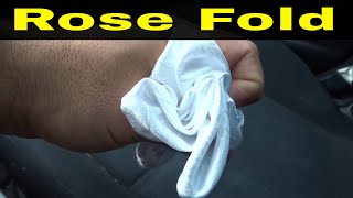 How To Fold A Pocket SquareRose Fold Tutorial [upl. by Nevanod]