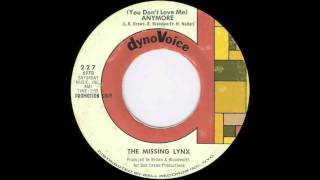 The Missing Lynx  You Dont Love Me Anymore 1966 [upl. by Ahsinyt]