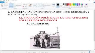 HISTORIA DE ESPAÑA PARA BACHILLERATO 037  EL CACIQUISMO [upl. by Drona466]