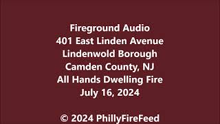 71624 401 E Linden Ave Lindenwold Camden Co NJ All Hands Dwelling Fire [upl. by Aneer]