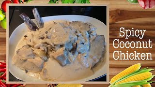 Spicy Coconut Chicken  Chicken HalangHalang [upl. by Lunnete]