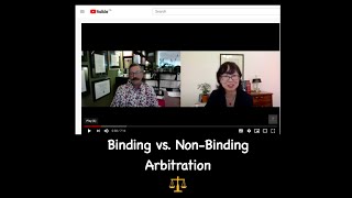 Whats the Difference between Binding vs NonBinding Arbitration Ep 6 [upl. by Eybbob]