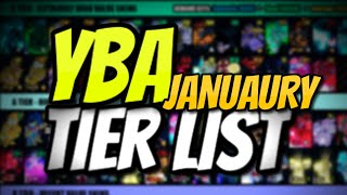 YBA NEW OFFICIAL YBA JANUARY SKIN TRADING TIER LIST JANUARY 15 2024 [upl. by Ahseinaj]